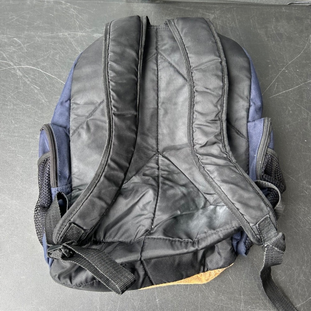 Eastsport Canvas Backpack Heritage Outdoor Rucksack Navy Blue Suede Trim School - Picture 5 of 15